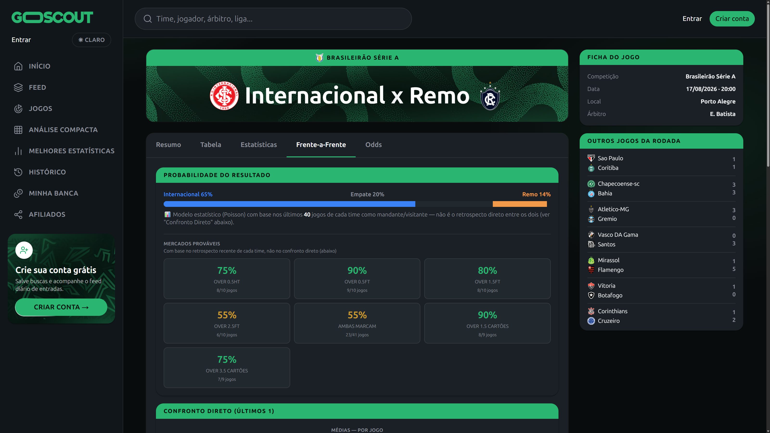 GoScout match analysis screen